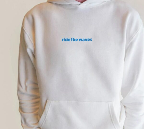 It Comes In Waves Beachy Aesthetic Quote Hoodie , Trendy Preppy Womens Hoodie For Summer