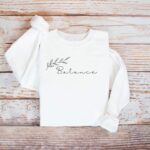 Balance Crewneck Sweatshirt, Cozy Unisex Sweatshirt For Self-Care, Mindfulness Gift, Everyday Comfort, Relaxed Style, Minimalist