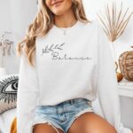 Balance Crewneck Sweatshirt, Cozy Unisex Sweatshirt For Self-Care, Mindfulness Gift, Everyday Comfort, Relaxed Style, Minimalist