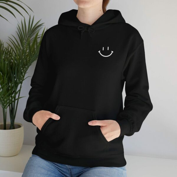 Do What Makes You Happy Hoodie Sweatshirt - Minimalist Smiley Design With White Text In Multiple Colors For Men & Women